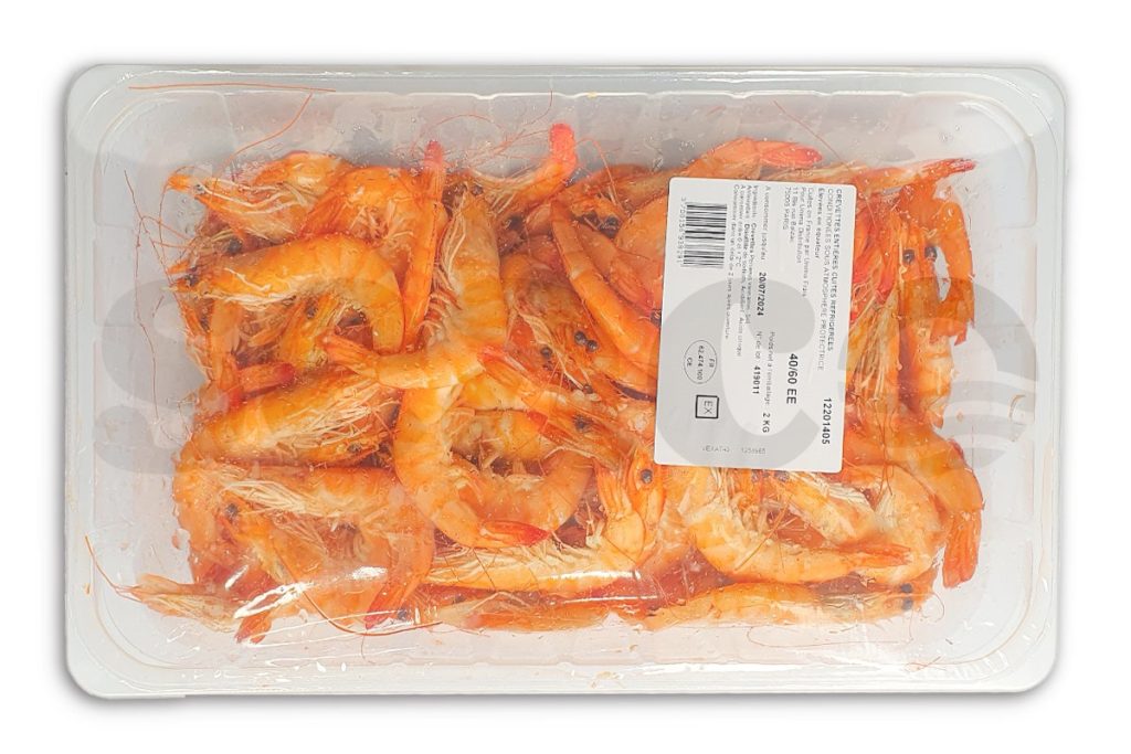 Gamba gekookt 40-60 2kg