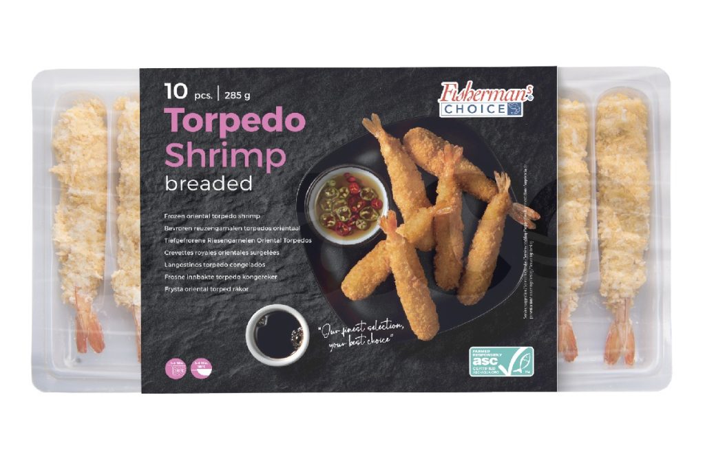 Garnalen torpedo tray 10st 285g DV