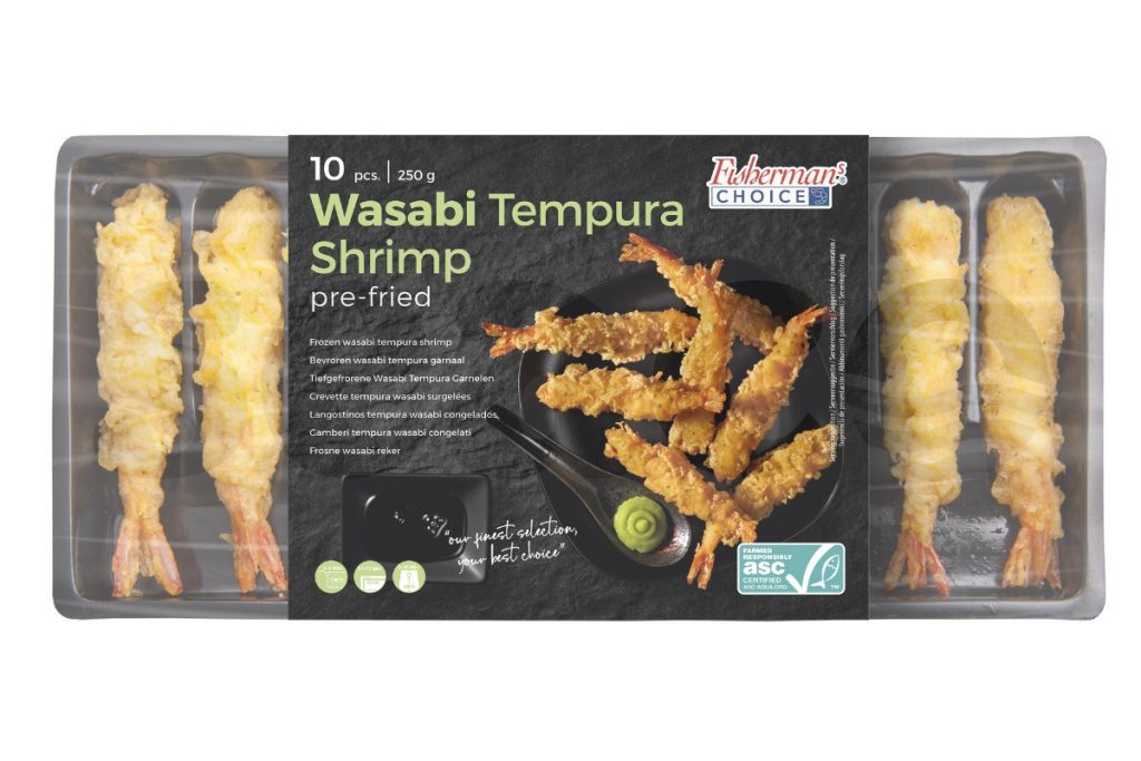 Garnalen wasabi tempura tray 10st 250g DV