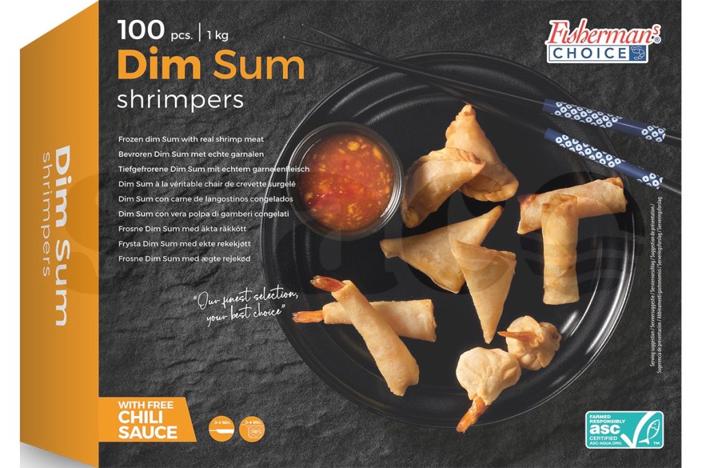 Garnalen dim sum shrimpers 100st 1kg DV